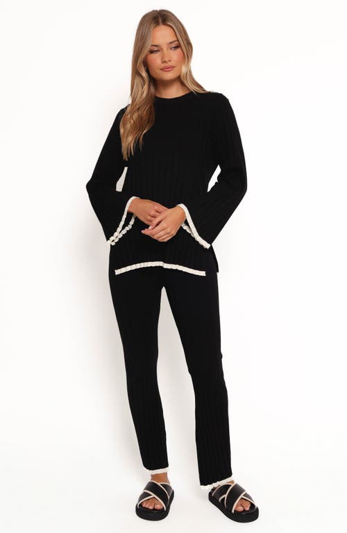Petal And Pup Petal & Pup Dora Rib Knit Ankle Pants In Black