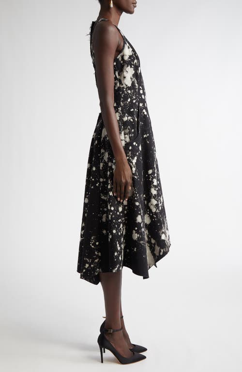 Jason Wu Collection Painters Twill Handkerchief Midi Dress In Black