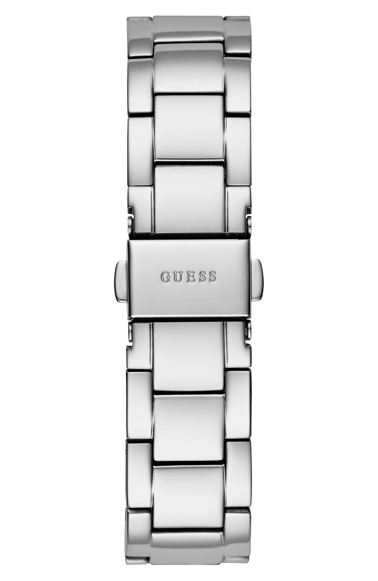 GUESS Multifunction Crystal Pavé Curb Chain Bracelet Watch, 36mm, Alternate, color, 