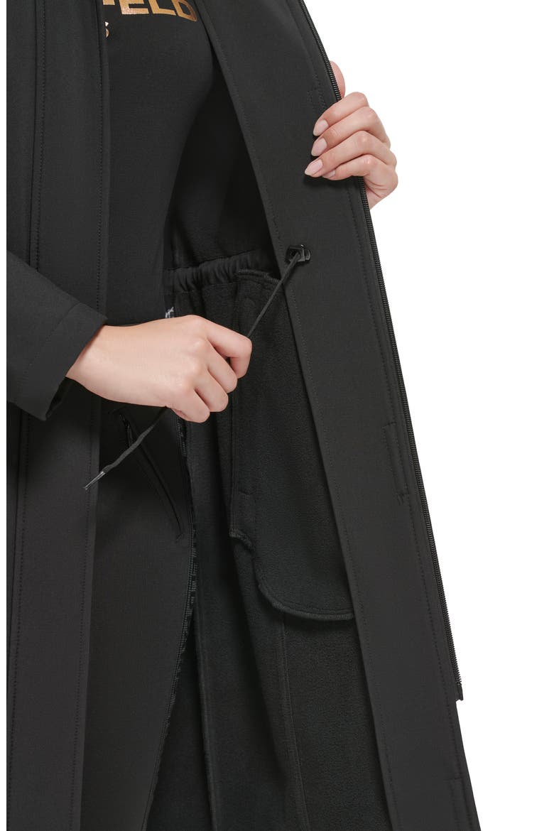 Water Resistant Hooded Raincoat, Alternate, color, BLACK