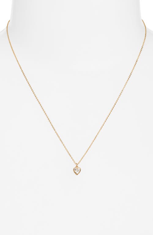 Set & Stones Amy Cubic Zirconia Heart Pendant Necklace In Gold