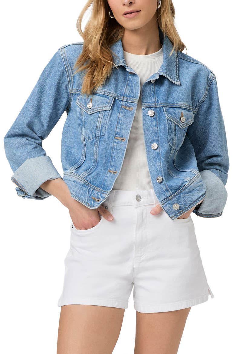Dani High Waist Denim Shorts, Alternate, color, CRISP WHITE