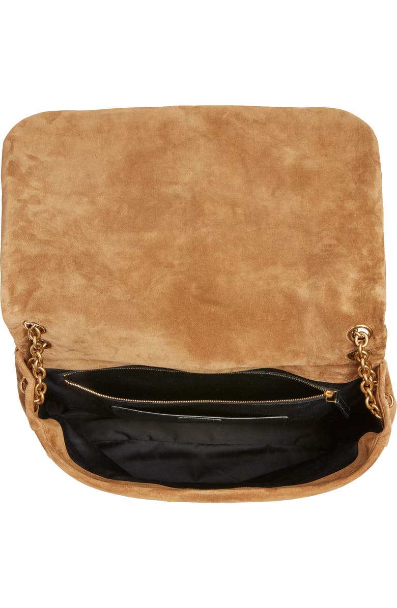 Saint Laurent Jamie 4.3 Patchwork Suede Shoulder Bag, Alternate, color, Golden Leaf