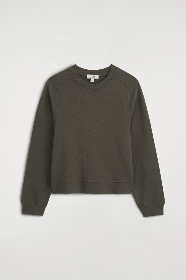 Cotton Sweatshirt, Main, color, BROWN
