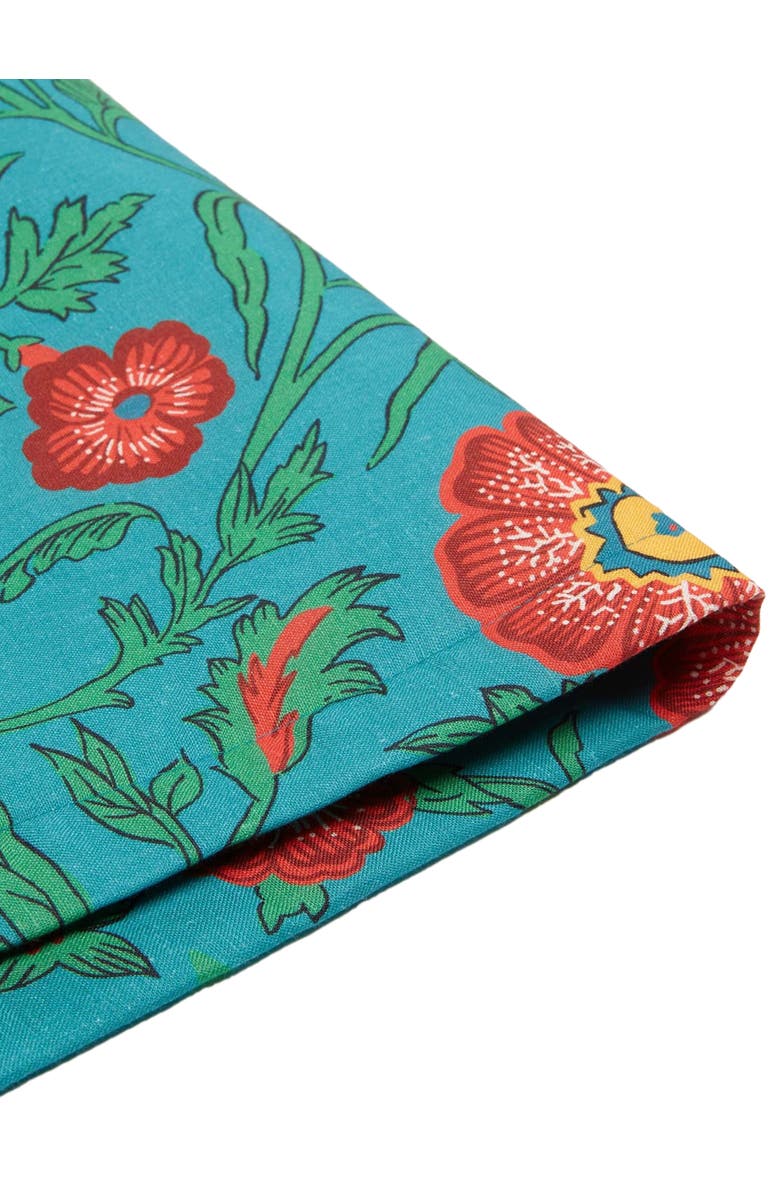 La DoubleJ Placemats Set Of 2 (35X45) Dragon Flower Turche Turquoise, Alternate, color, Dragon Flower Turche Turquoise