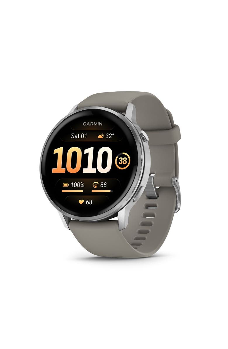 Garmin - Venu 4 Smartwatch 45mm, Main, color, Silver Gray Silicone Band