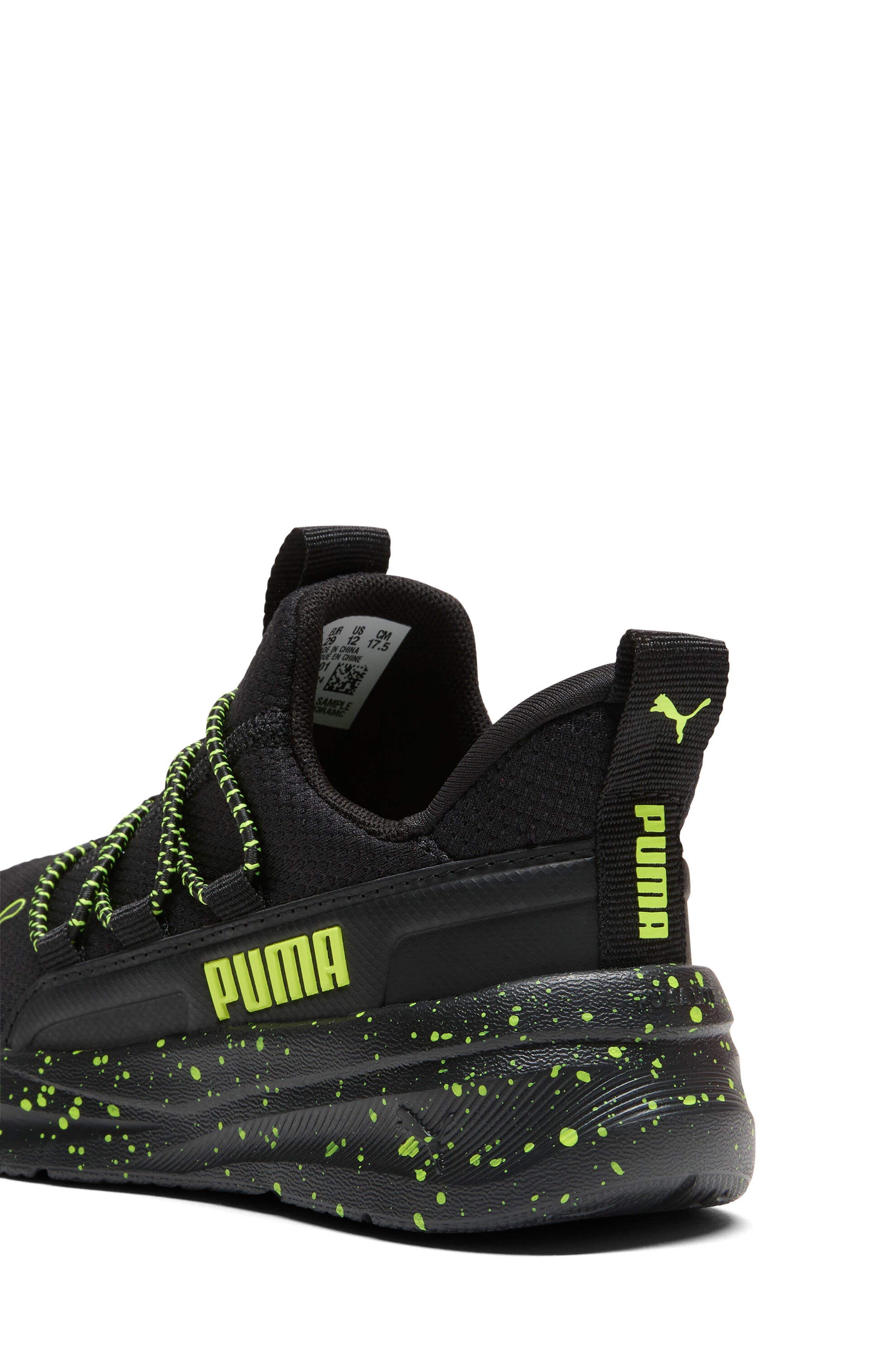 PUMA Kids' One4All 2.0 Big Cat Energy Sneaker, Alternate, color, Puma Black/ Dark Gray/ Lime