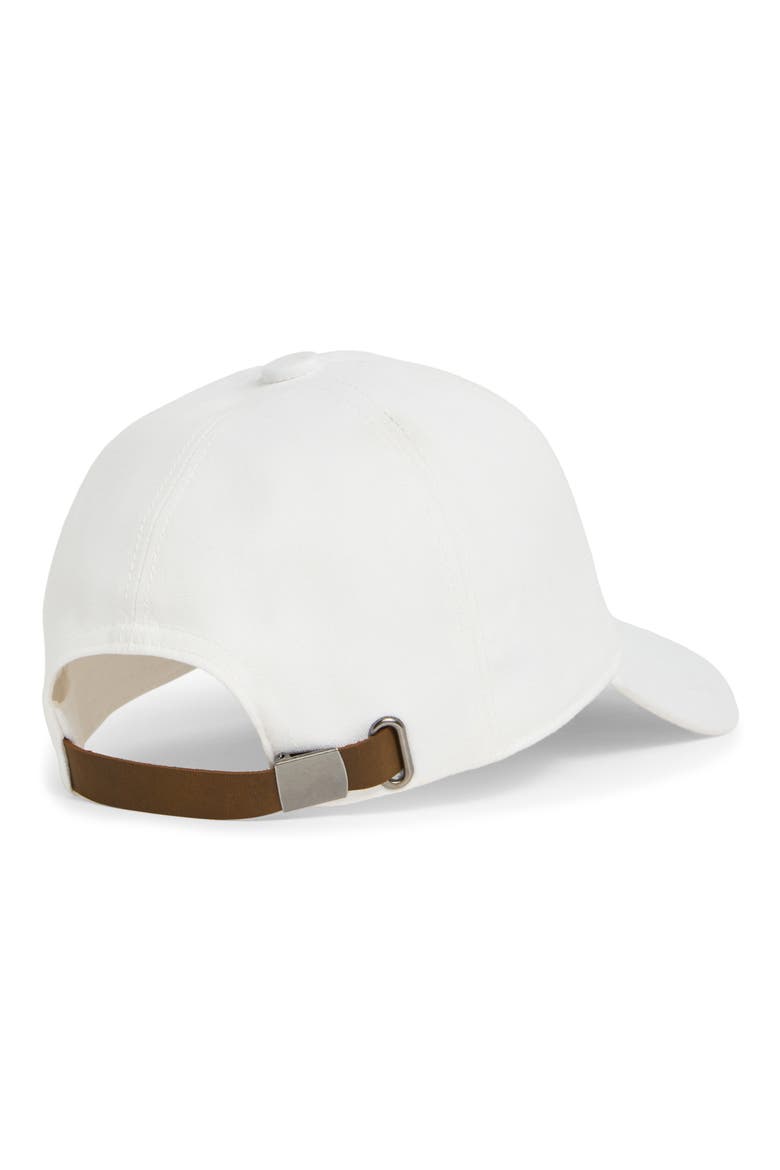 Brushed Cotton Baseball Cap, Alternate, color, WHITE