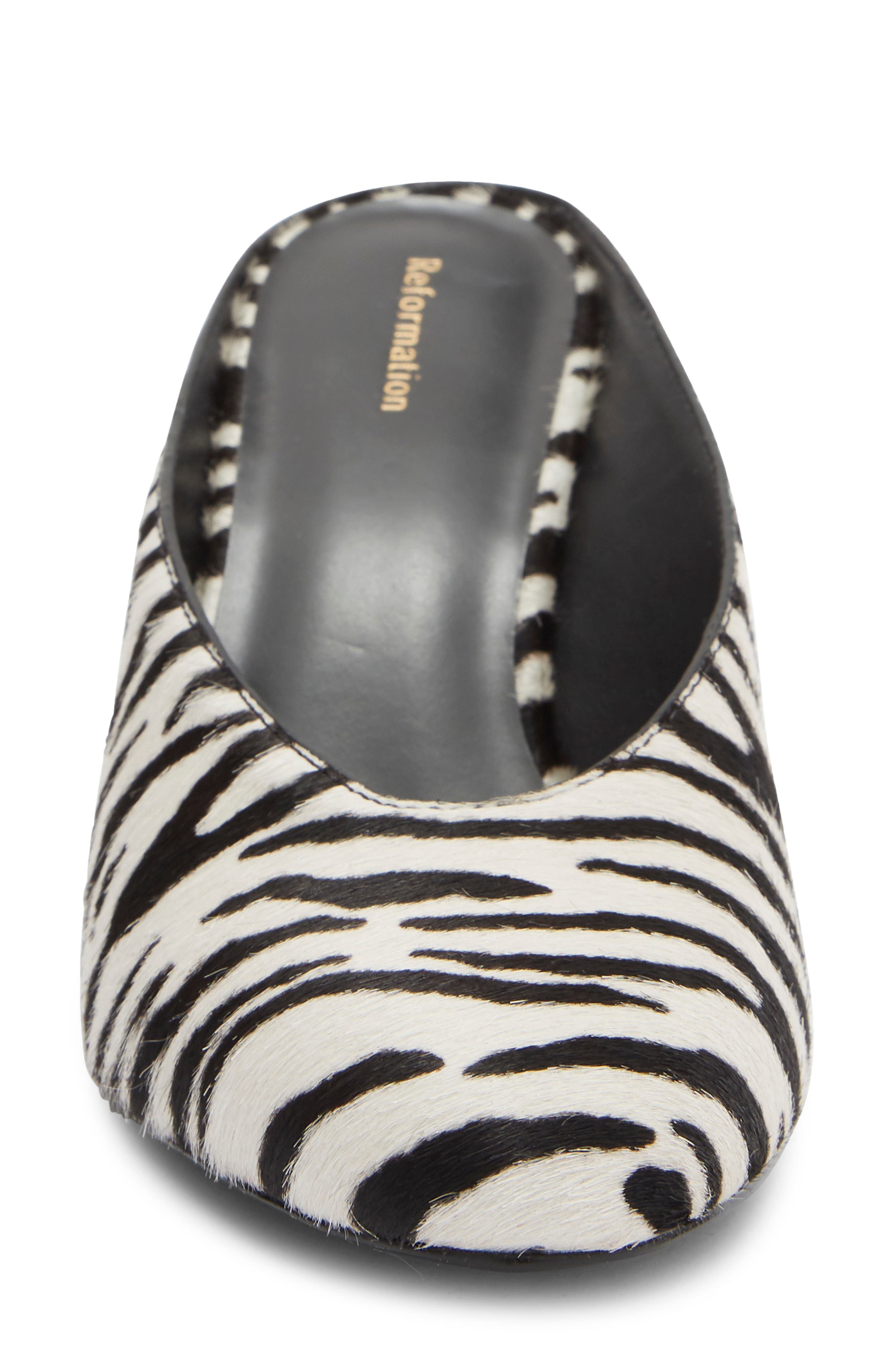 Xyler Mule, Alternate, color, ZEBRA HAIRCALF
