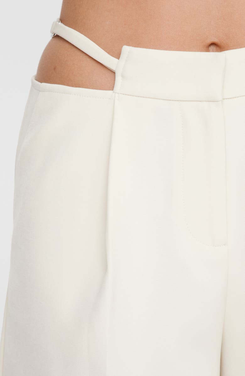 NASTY GAL Cutout Waist Wide Leg Pants, Alternate, color, 