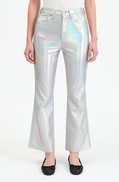 DAZE Soho Iridescent High Waist Ankle Flare Jeans (Flash)<br /> 