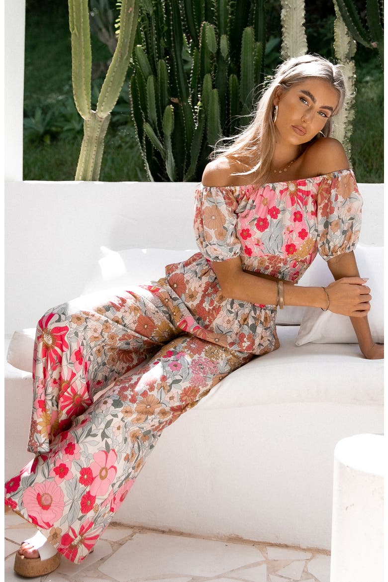 Hart High Waist Floral Wide Leg Pant, Alternate, color, FLORAL