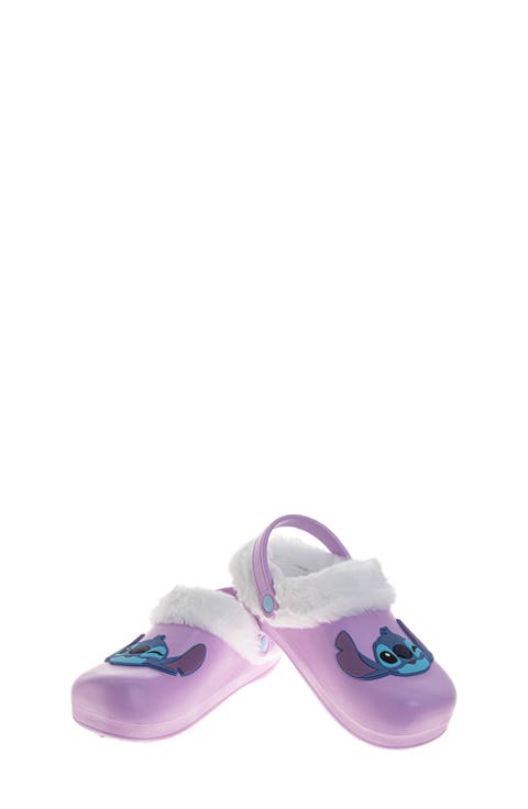 Kids' Lilo & Stitch Faux Fur Trimmed Clog