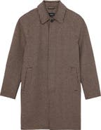 Reiss Morpeth Houndstooth Check Wool Blend Coat