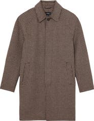 Reiss Morpeth Houndstooth Check Wool Blend Coat