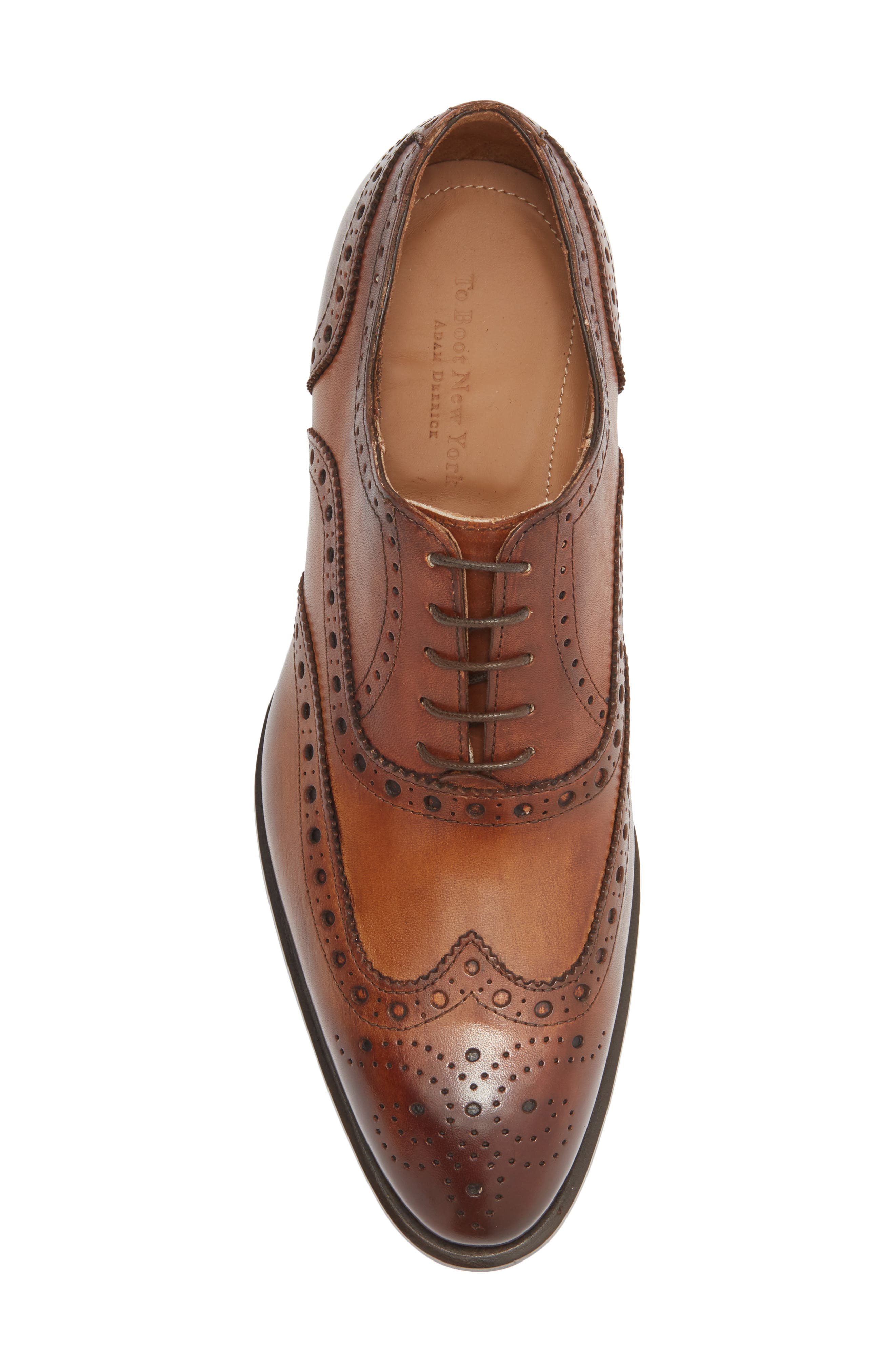 TO BOOT NEW YORK Angelo Brogue Wingtip Oxford, Alternate, color, Crust Paolo Cuoio
