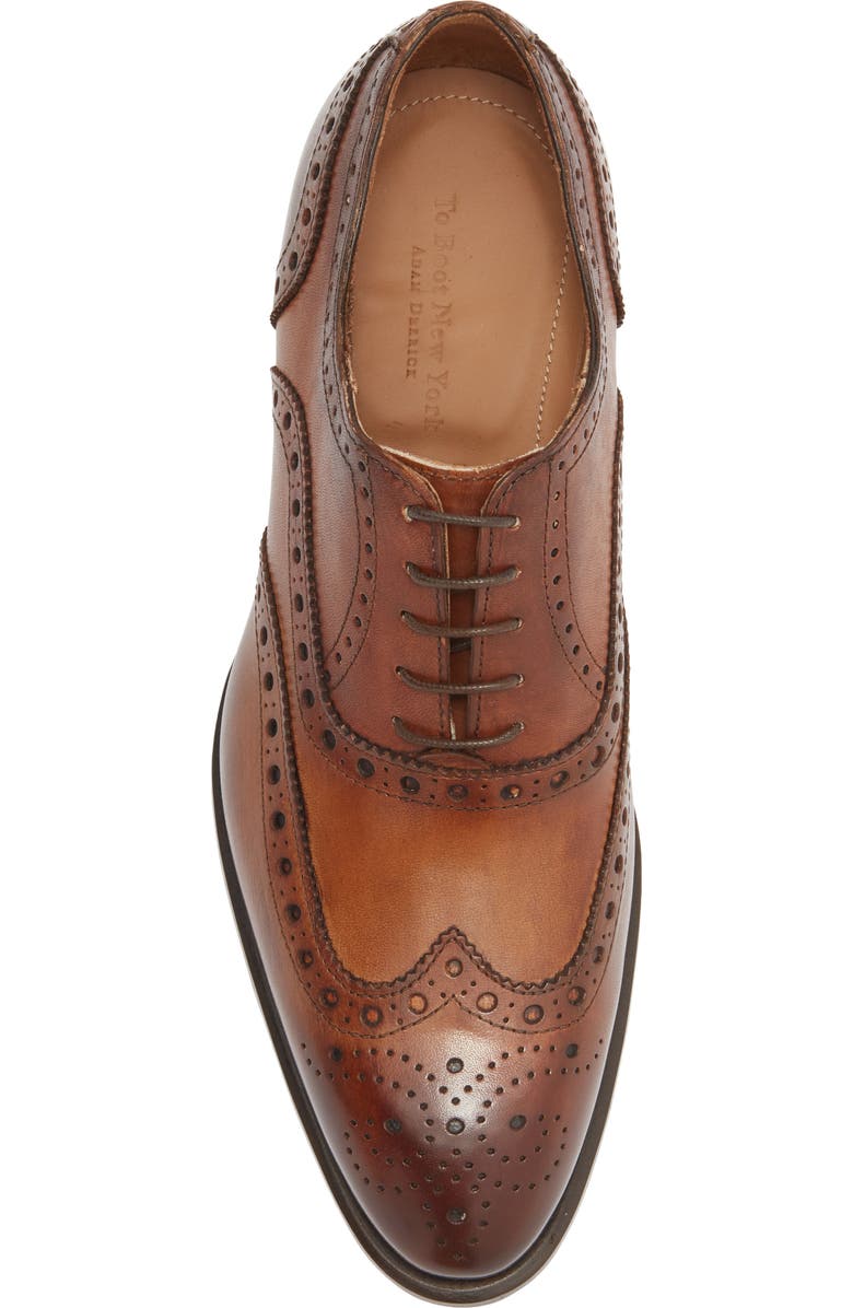 TO BOOT NEW YORK Angelo Brogue Wingtip Oxford, Alternate, color, Crust Paolo Cuoio