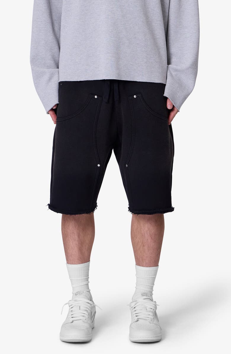 mnml West Double Knee Sweat Shorts, Main, color, 