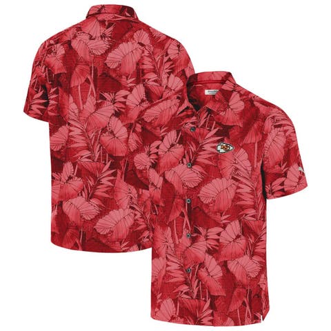 Men's Tommy Bahama Red Kansas City Chiefs Bahama Coast Nuevo Fronds Camp Button-Up Shirt