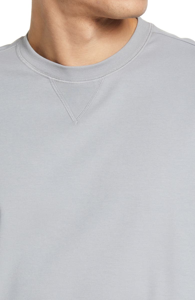 Bugatchi Short Sleeve Crewneck T-Shirt, Alternate, color, Platinum