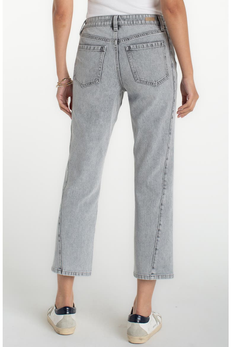 Kennedy Split Hem Ankle Straight Leg Jeans, Alternate, color, ALPINE GREY