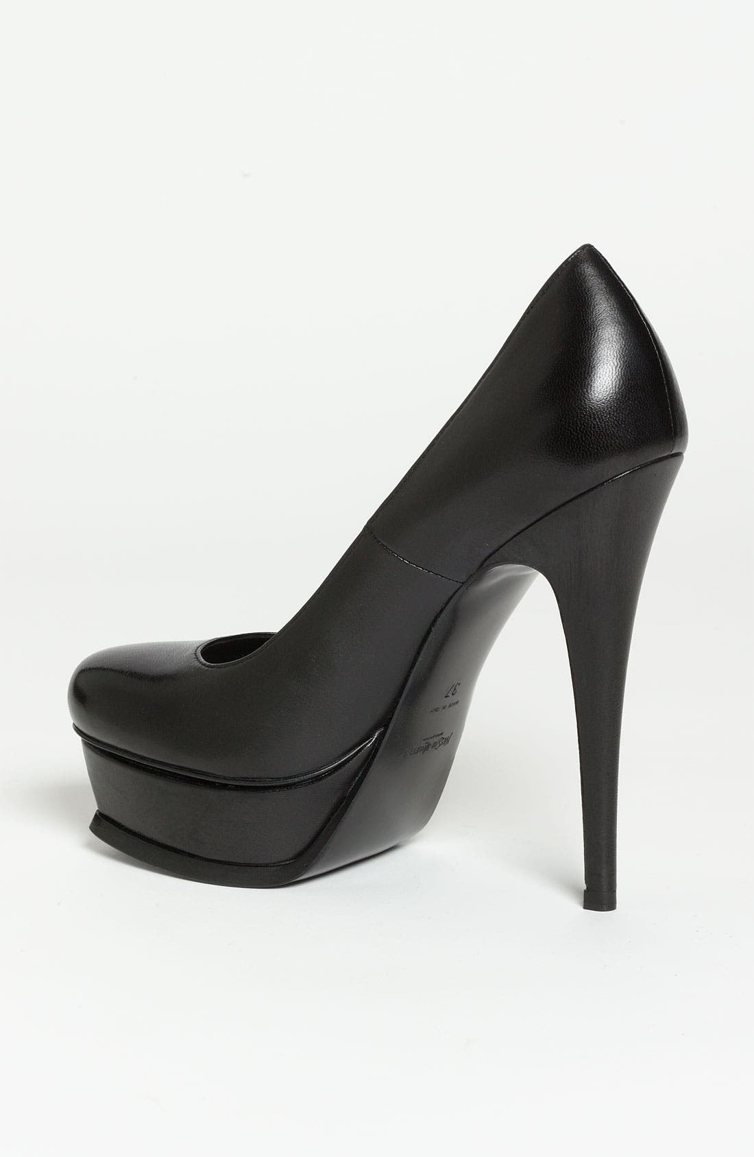 Yves Saint Laurent 'Tribute' Pump, Alternate, color, BLACK LEATHER