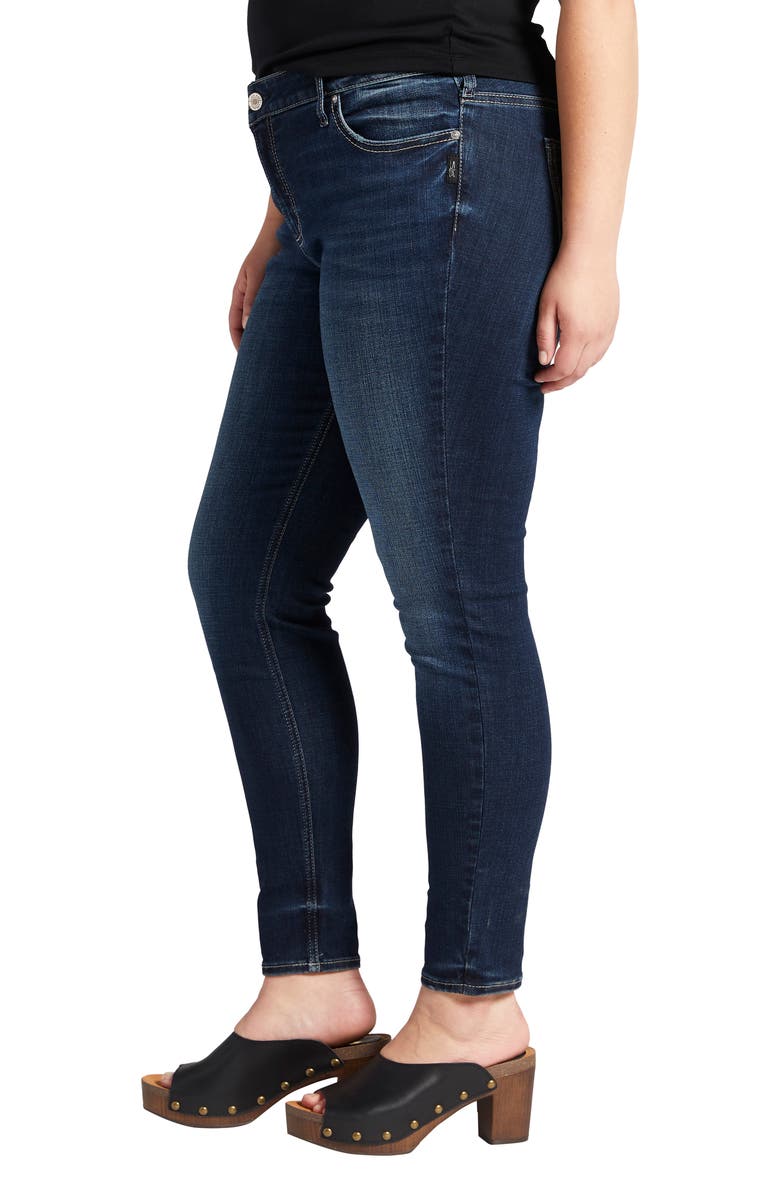 Silver Jeans Co. Elyse Ankle Skinny Jeans, Alternate, color, 