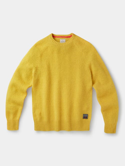 Aubin Prestwick Shetland Crew Neck Sweater In Yellow
