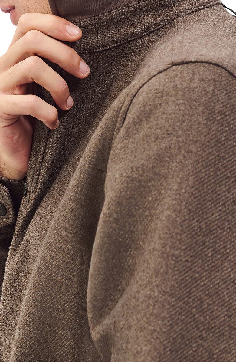 rag & bone Chelsea Wool Blend Flannel Snap-Up Shirt Jacket, Alternate, color, Brown