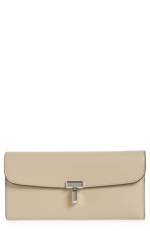 Totême Toteme T-lock Leather Wallet In Fawn
