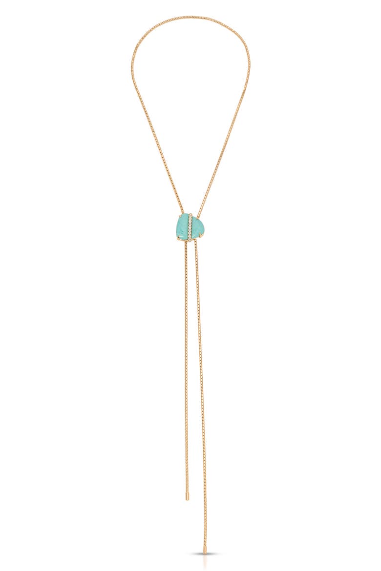 Reconstituted Turquoise Solstice Bolo Necklace, Alternate, color, TURQUOISE