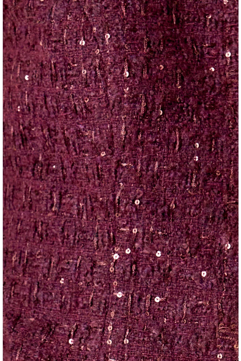 Tweed Miniskirt, Alternate, color, MERLOT