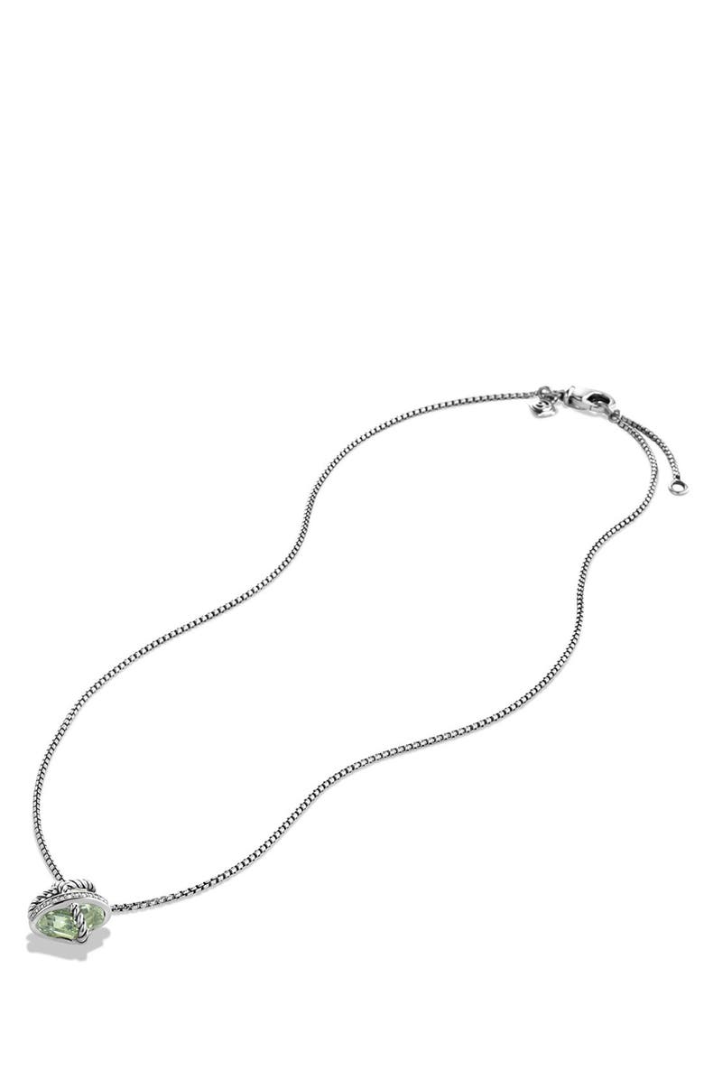 David Yurman Cable Wrap Pendant Necklace with Diamonds, Alternate, color,
