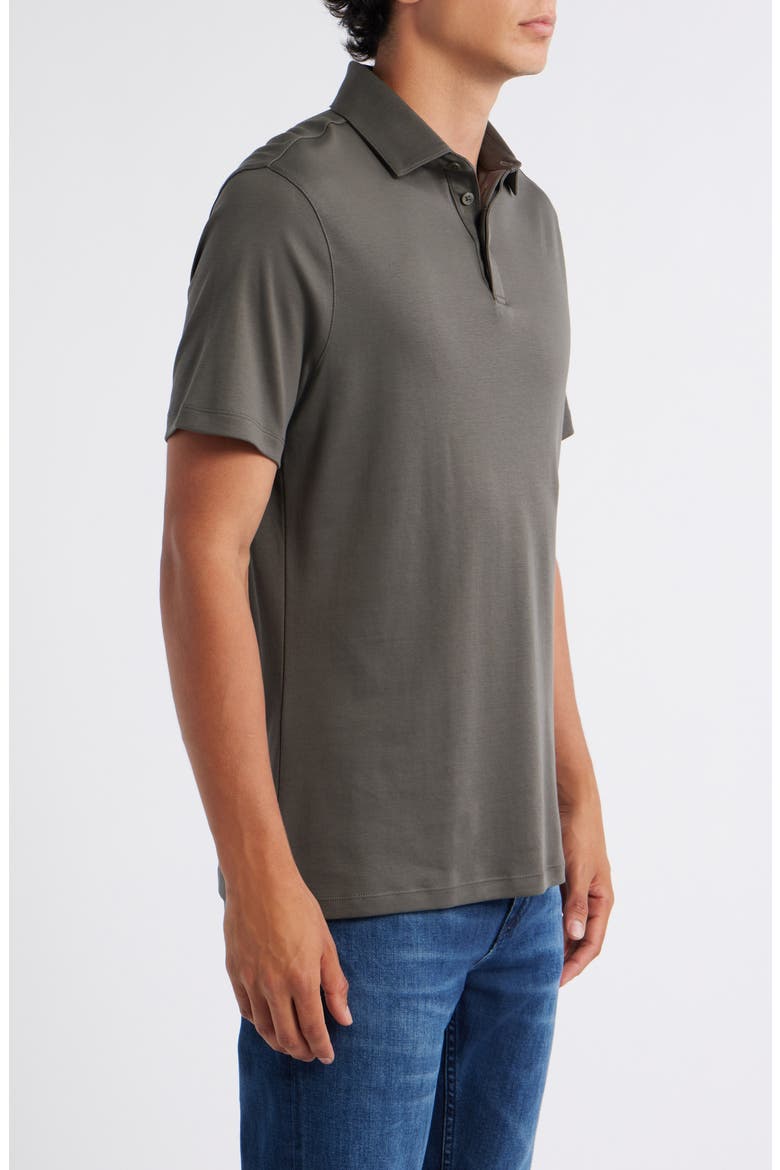 Georgia Solid Pima Cotton Polo, Alternate, color, BELUGA