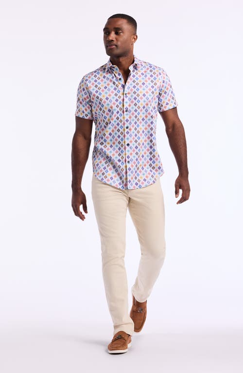 Robert Graham Peterman Short Sleeve Cotton Button-up Shirt In Multi