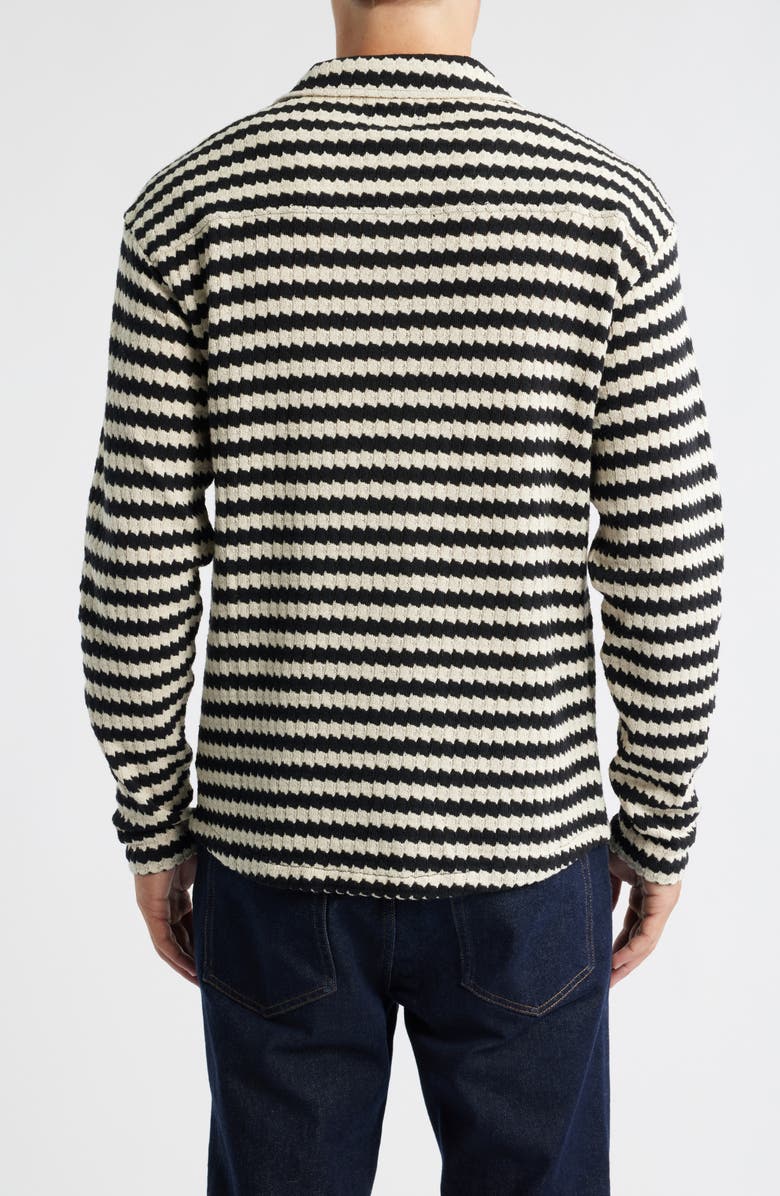 KROST Chevron Stripe Jacquard Knit Button-Up Shirt, Alternate, color, Multi