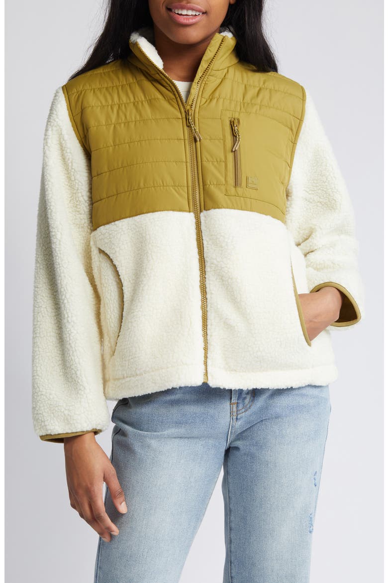 Anti-Series Anoeta Faux Shearling Water Resistant Jacket, Alternate, color, KHAKI
