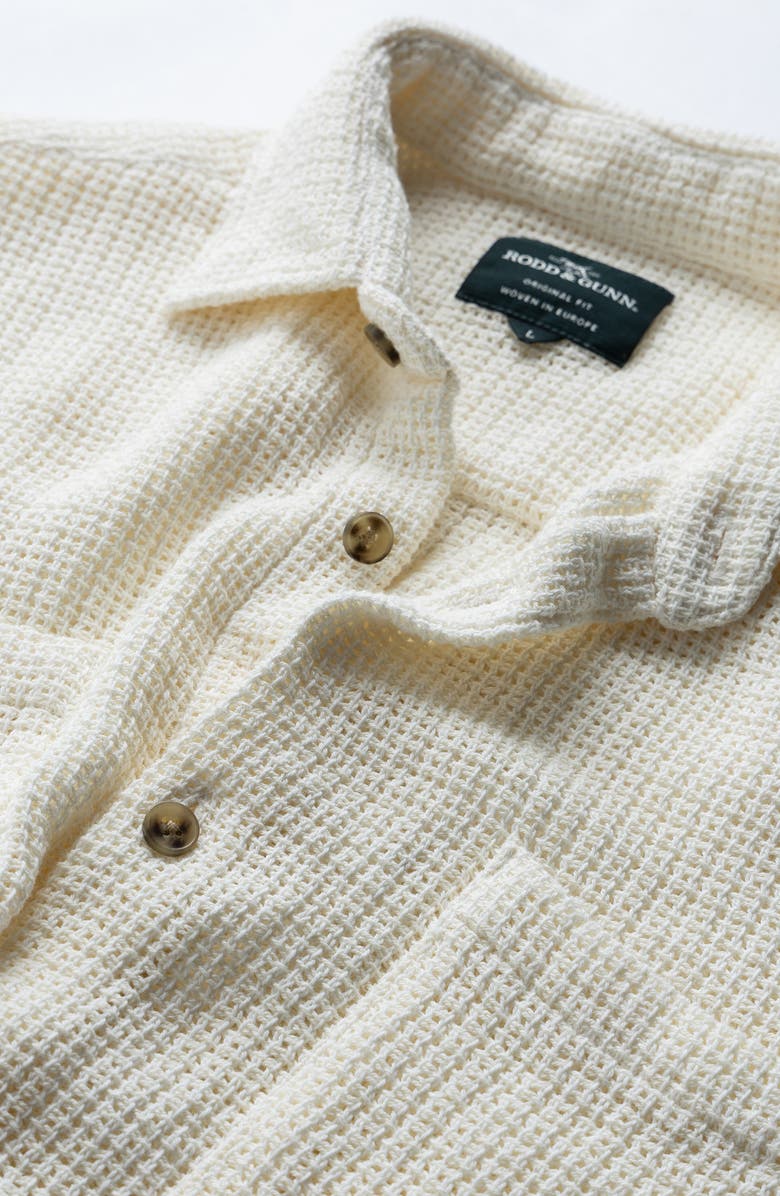 Rodd & Gunn Enstone Lane Short Sleeve Cotton Mesh Button-Up Shirt, Alternate, color, Barley