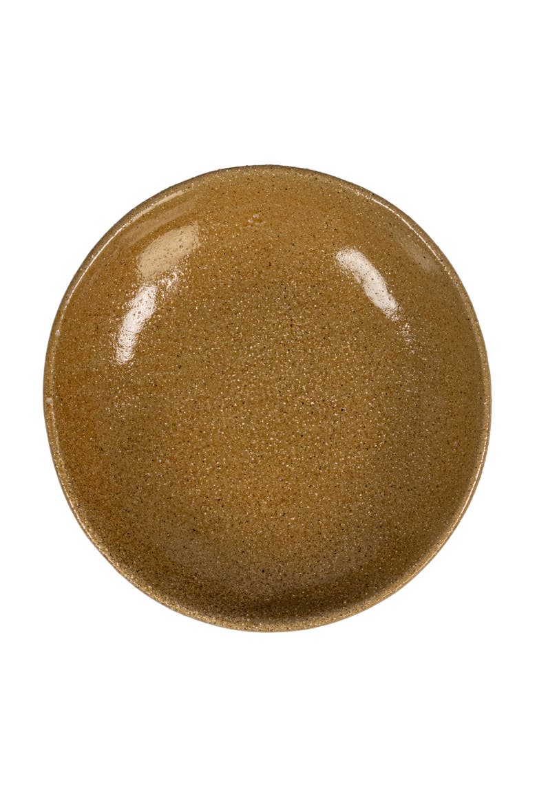 Stoneware Footed Pedestal Bowl with Handles, Reactive Glaze, Taupe, Alternate, color, Taupe