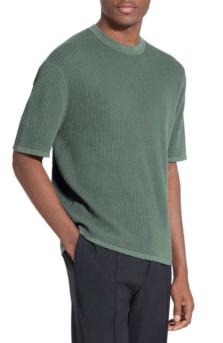 Theory Tactile Cotton Open Stitch T-Shirt, Alternate, color,