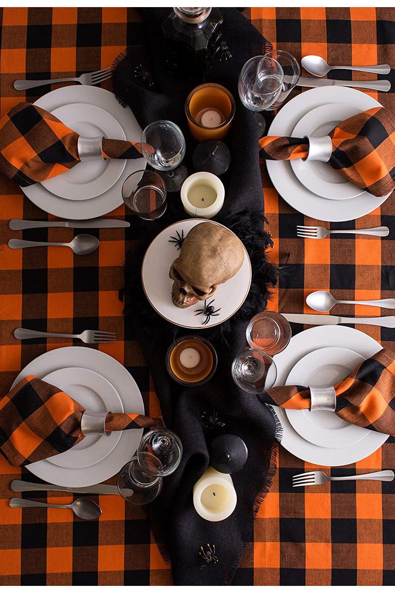 Black Jute Table Runner, Alternate, color, Black