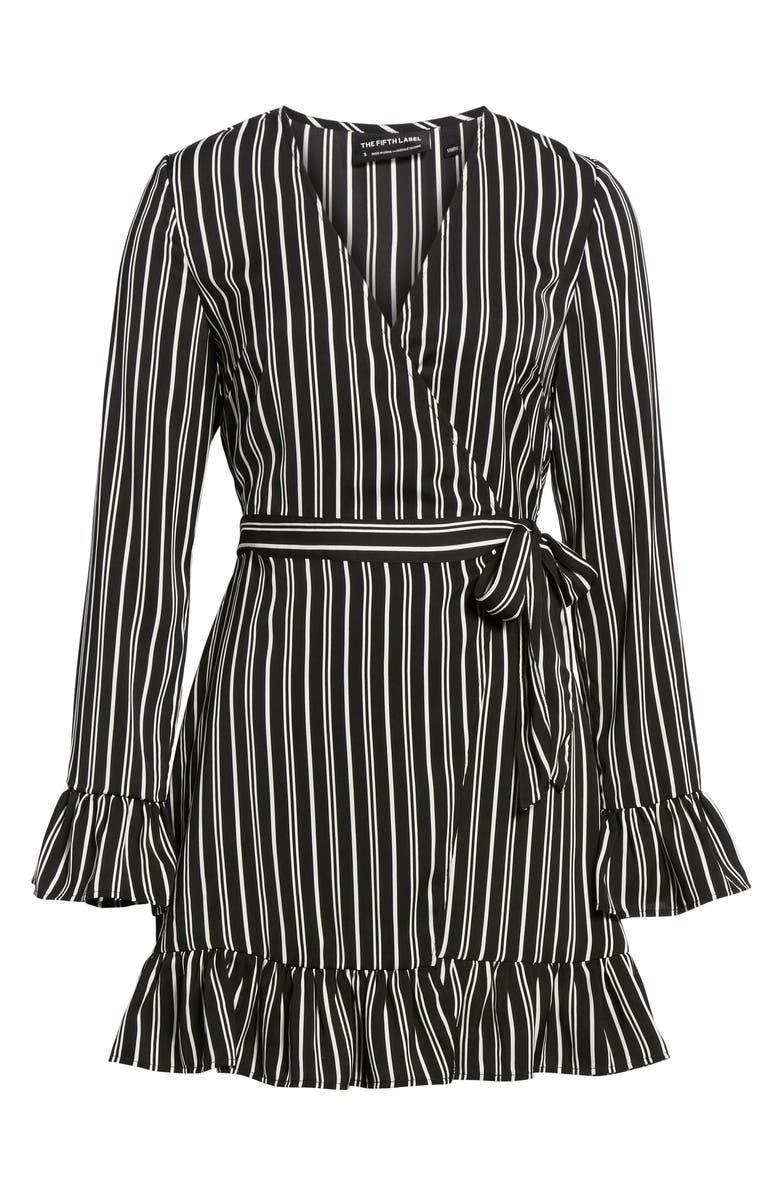 The Fifth Label Ophelia Stripe Wrap Dress, Alternate, color, 