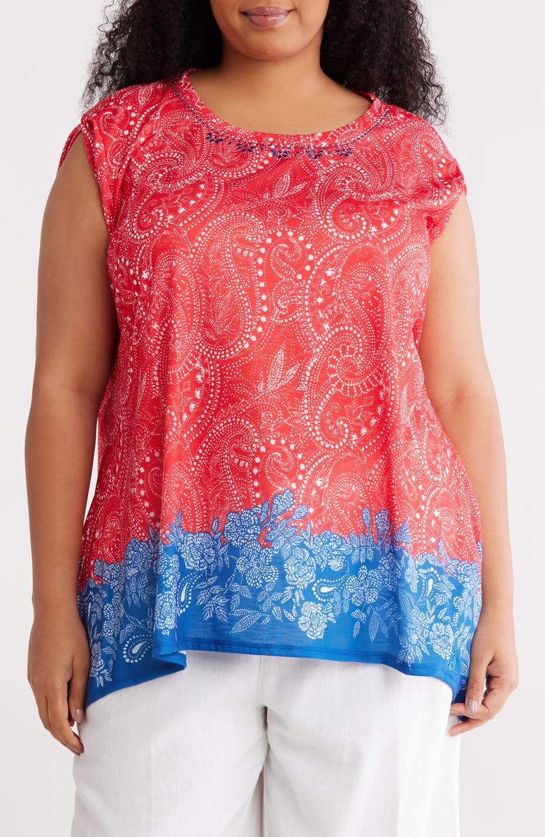 RUBY RD Cold Shoulder Tunic T-Shirt, Main, color,