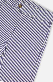 Deux par Deux Little Boy's Slant Pocket Bermuda Shorts Royal Blue Striped