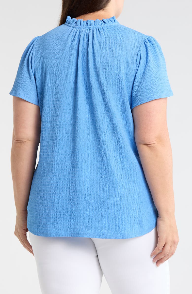 Jones New York Flutter Sleeve Tee, Alternate, color, Blue Horizon
