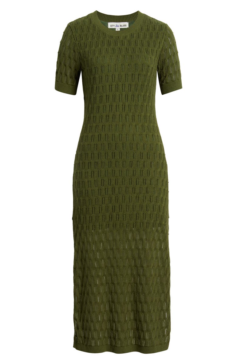 CITY BLUES Midi Sweater Dress, Alternate, color, Pine