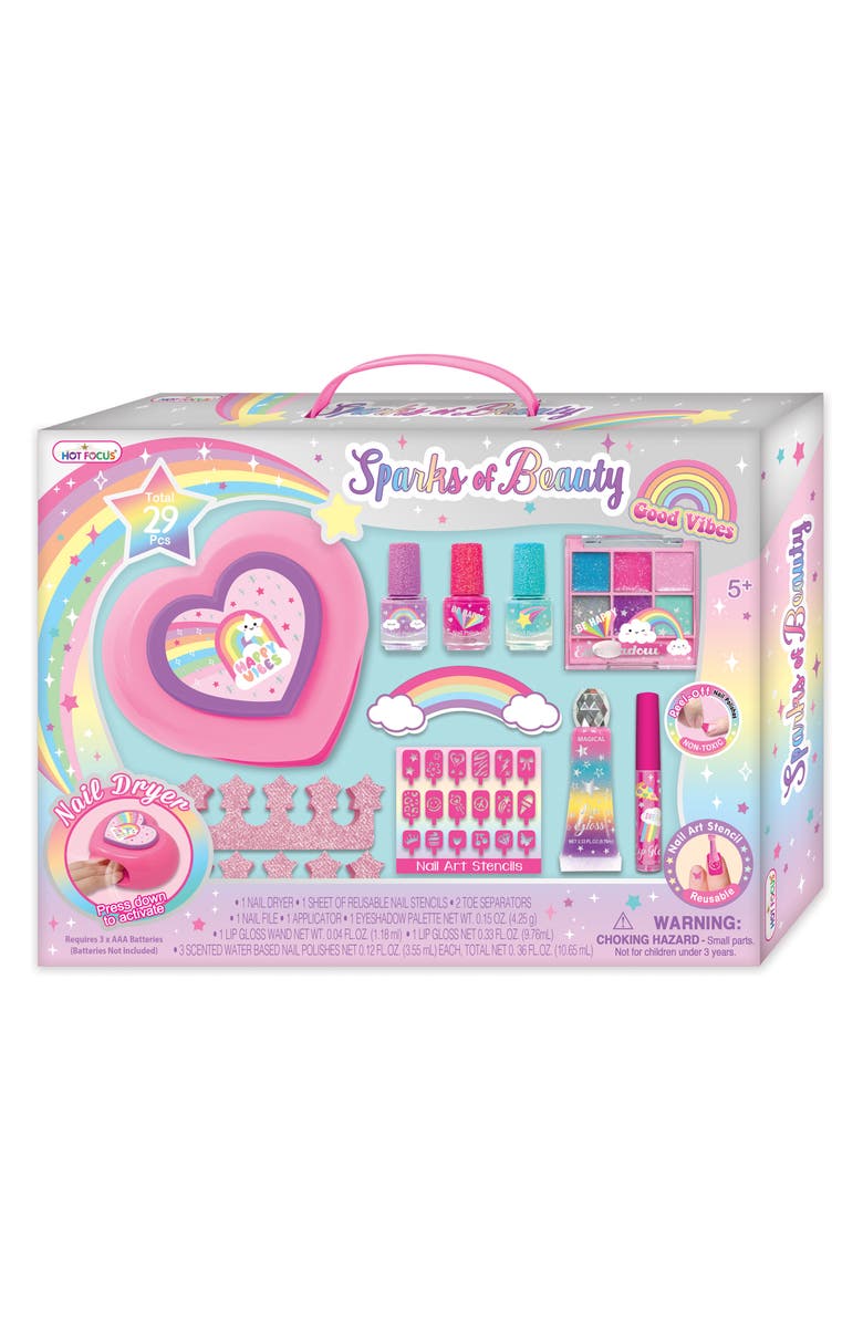 HOT FOCUS Kids' Nail Art & Make Up Set, Main, color, 