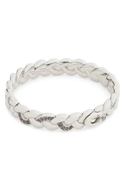 Crystal Braided Hinge Bracelet
