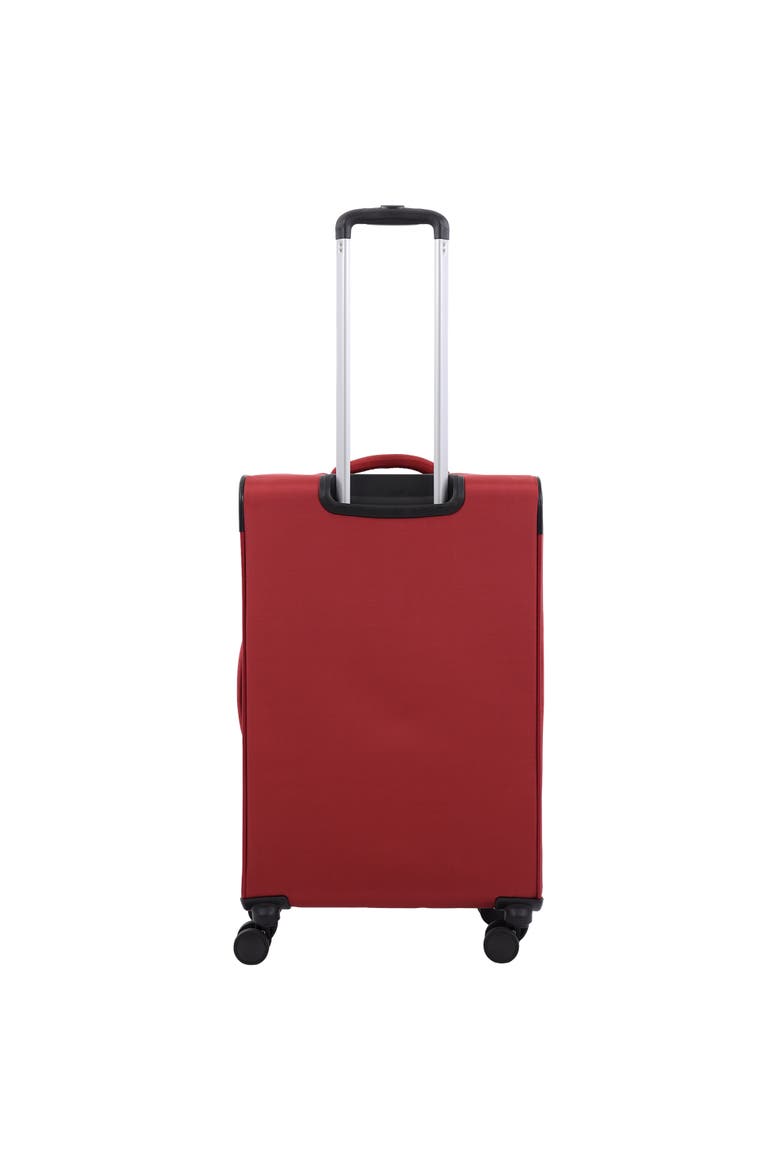 27" Softside Luggage - Expandable Spinner Suitcase with 8 Wheels & Front Zip Pockets, Alternate, color, TERRA COTTA