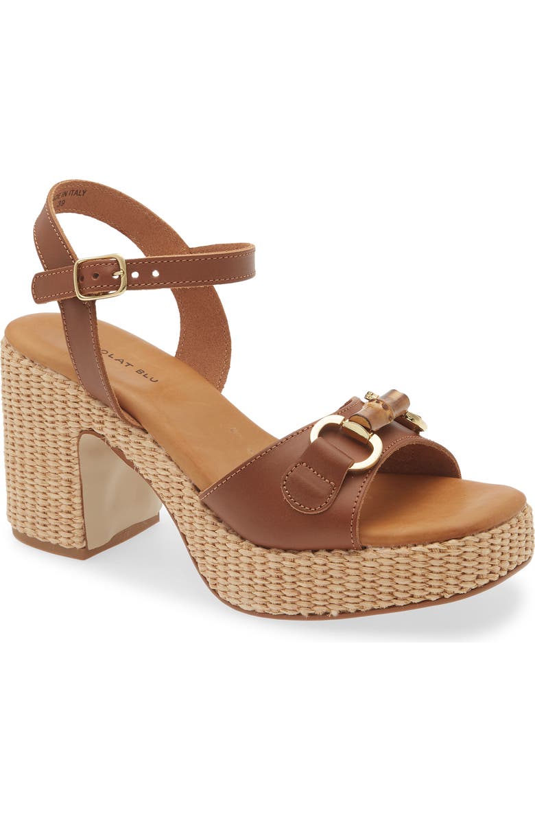 Chocolat Blu Mel Sandal, Main, color, Brown Leather
